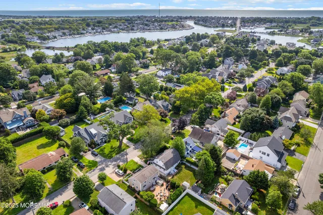 an aerial view of multiple house