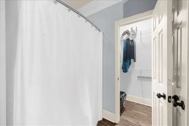 a view of a walk in closet