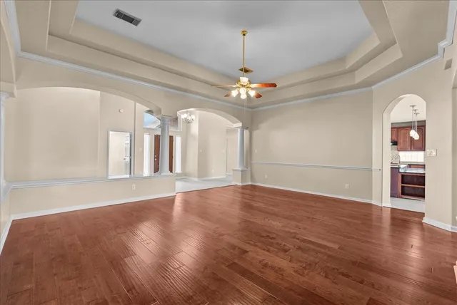 an empty room with a window