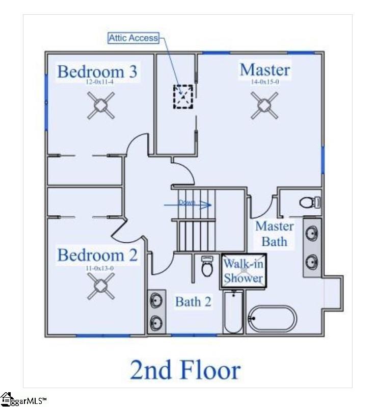 204 Butternut Road Spartanburg, SC 29306 - Photo 9 of 9 2nd Floor Plans
