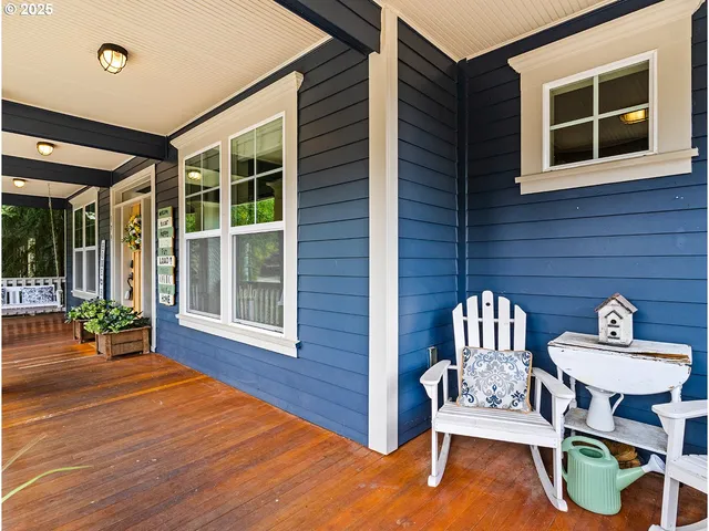 a view of a chairs in a patio