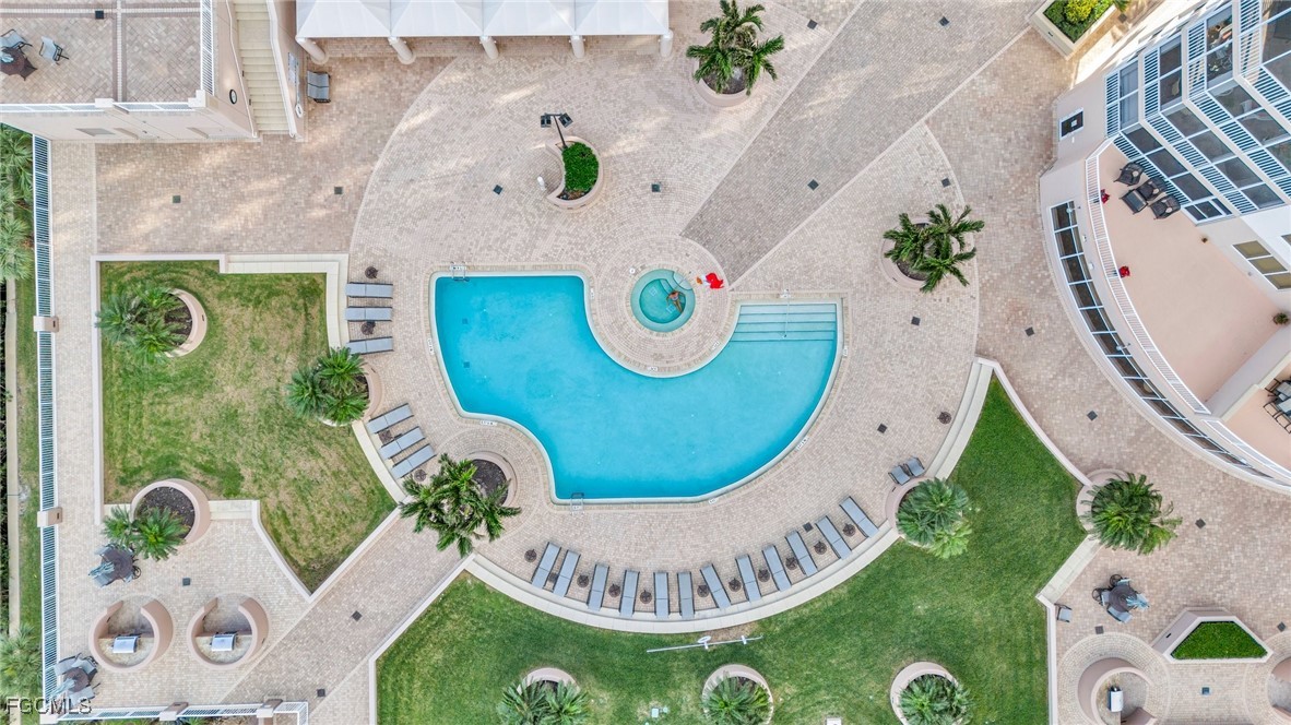 2080 West First Street, Unit 109 Fort Myers, FL 33901 - Photo 41 of 47 an aerial view of a swimming pool