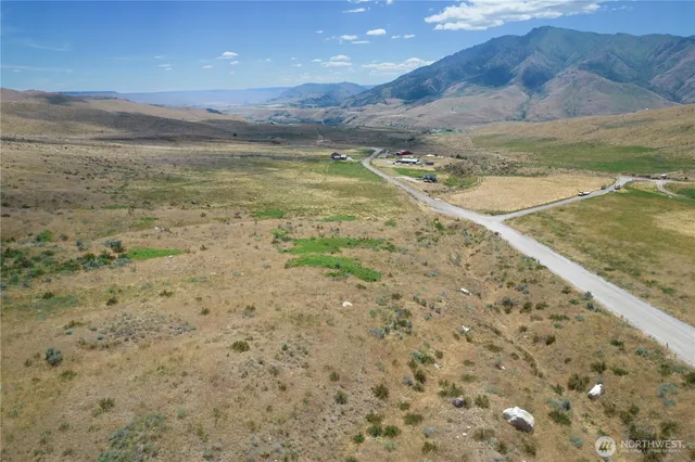 a view of an outdoor space and mountain view
