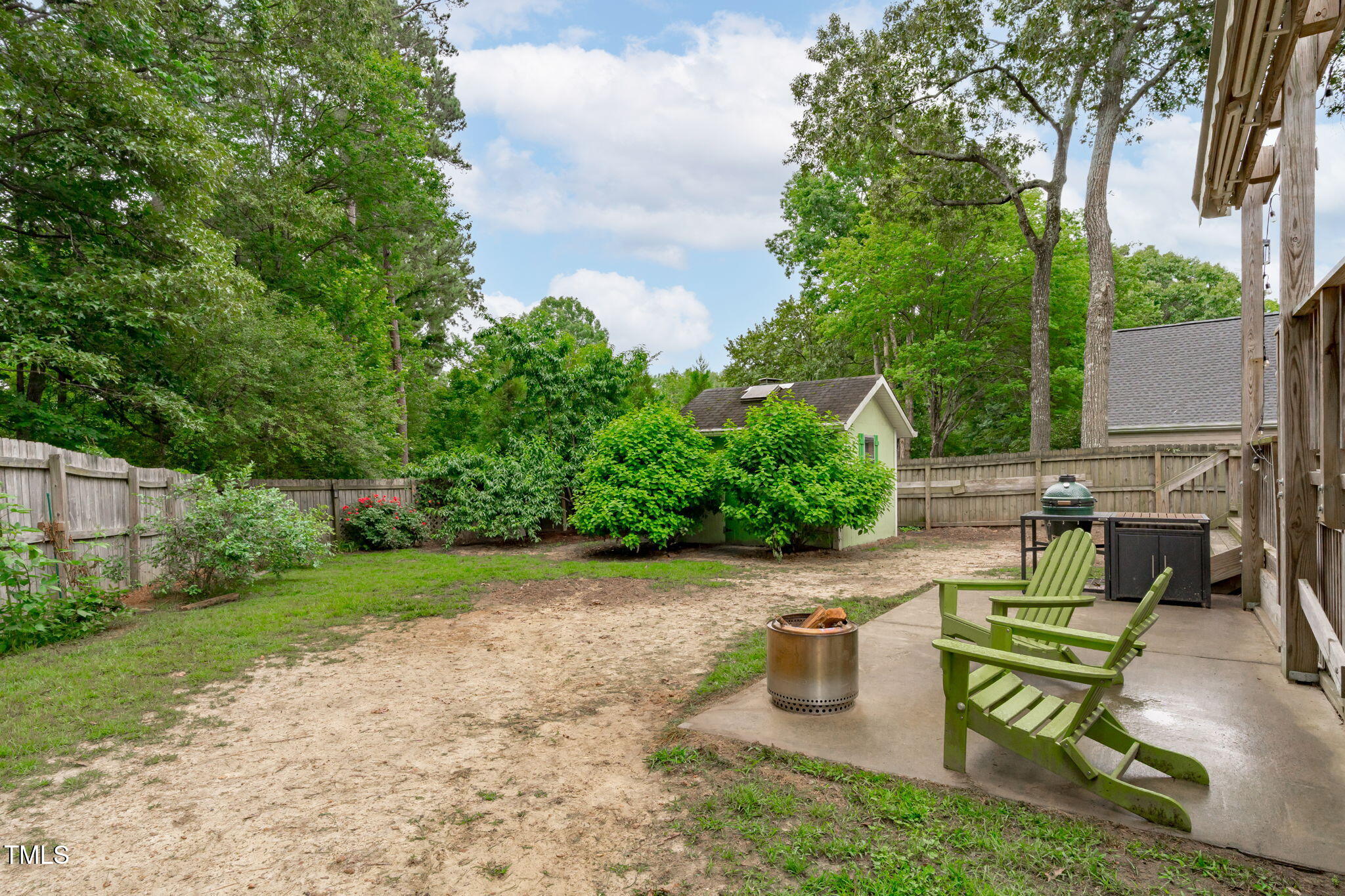7304 St Ledger Drive Raleigh, NC 27613 - Photo 24 of 29 a view of a chairs and table in backyard