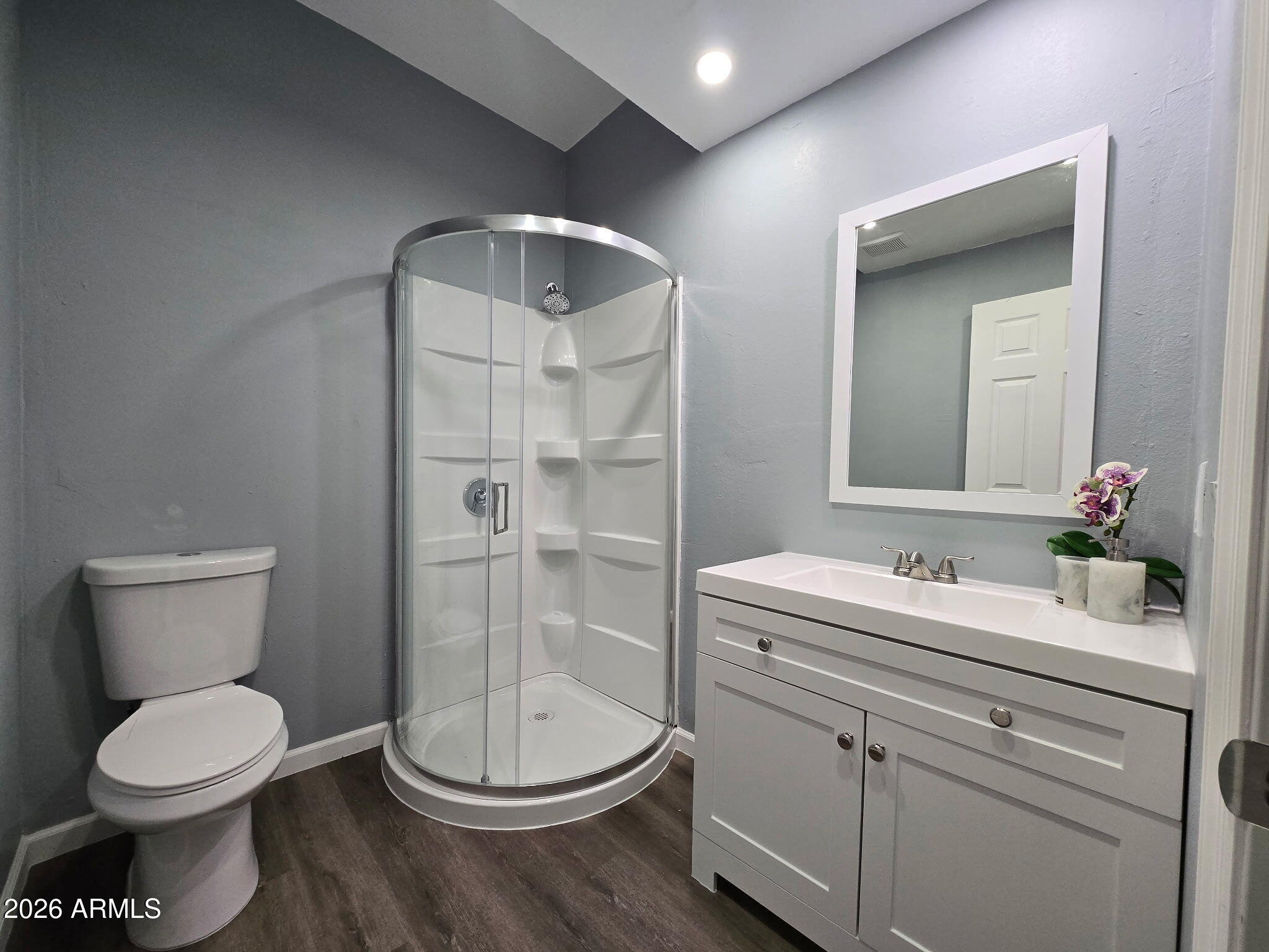 770 South Pinal Drive Apache Junction, AZ 85120 - Photo 36 of 51 a bathroom with a toilet a sink and mirror