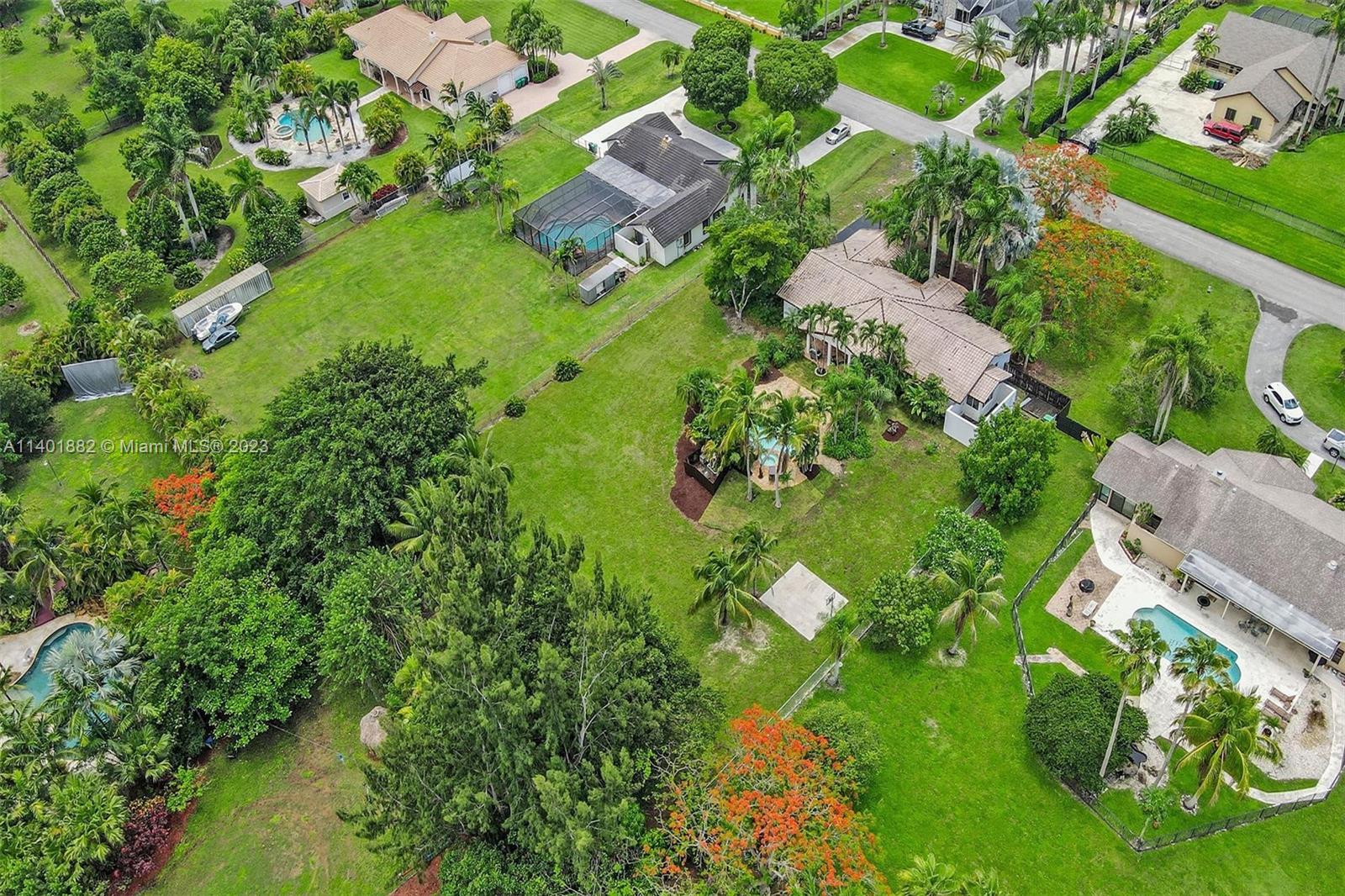 15971 Southwest 252nd Street Homestead, FL 33031 - Photo 77 of 92 an aerial view of residential houses with outdoor space and trees