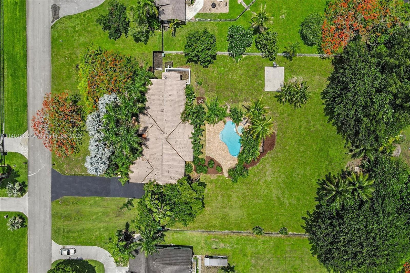 15971 Southwest 252nd Street Homestead, FL 33031 - Photo 90 of 92 an aerial view of a house with a yard