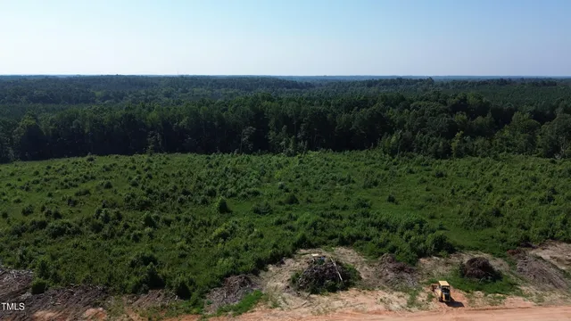 a view of a lush green field