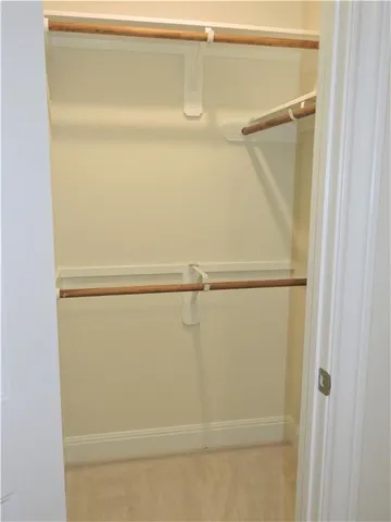 a close view of a closet