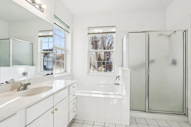 a bathroom with a sink and a bathtub