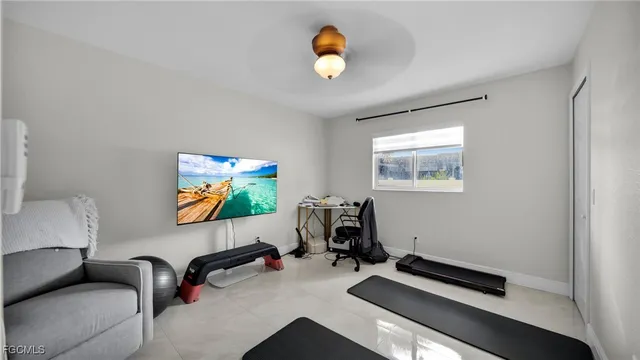 a room with furniture and window