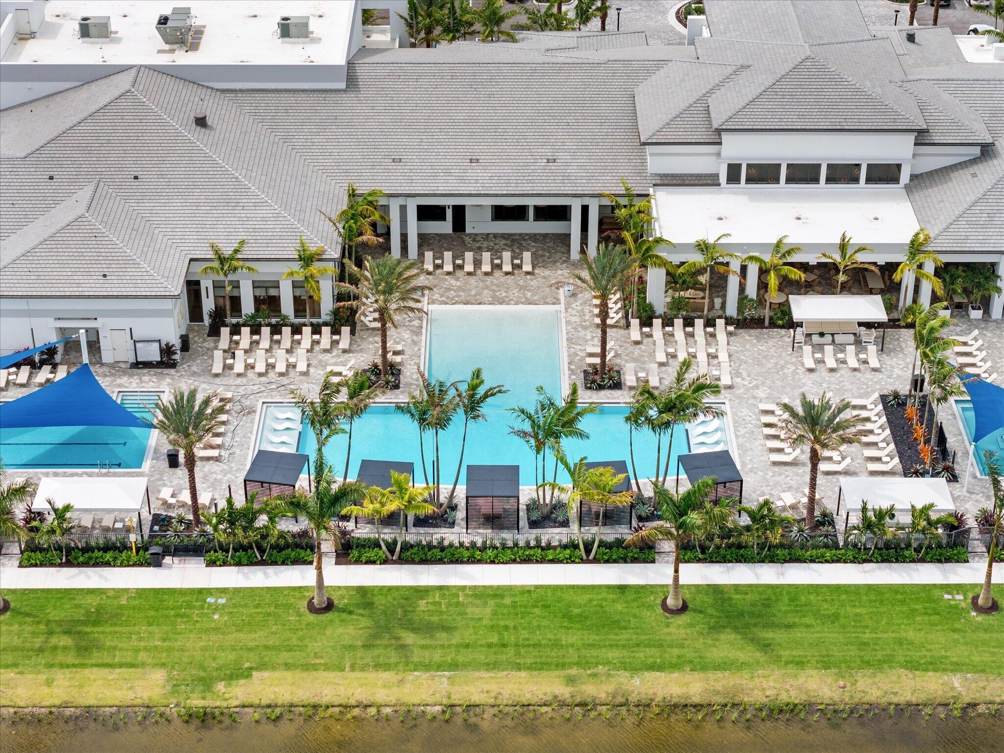9273 Sunflower Mdw Road Boca Raton, FL 33434 - Photo 33 of 39 Aerial Clubhouse + Pool