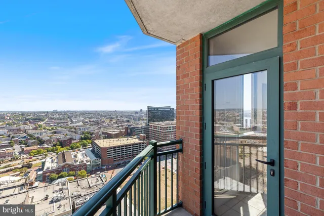 a city view from a balcony