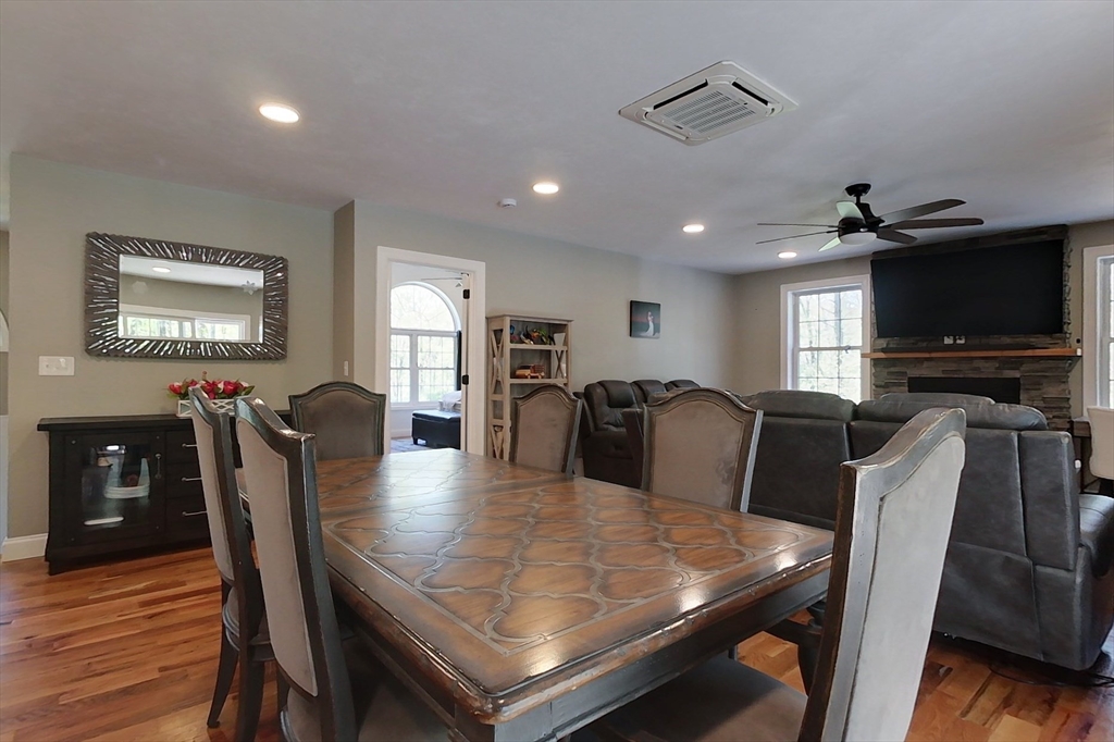 45 Secret Lake Road Phillipston, MA 01331 - Photo 11 of 42 a view of a dining room with furniture and wooden floor