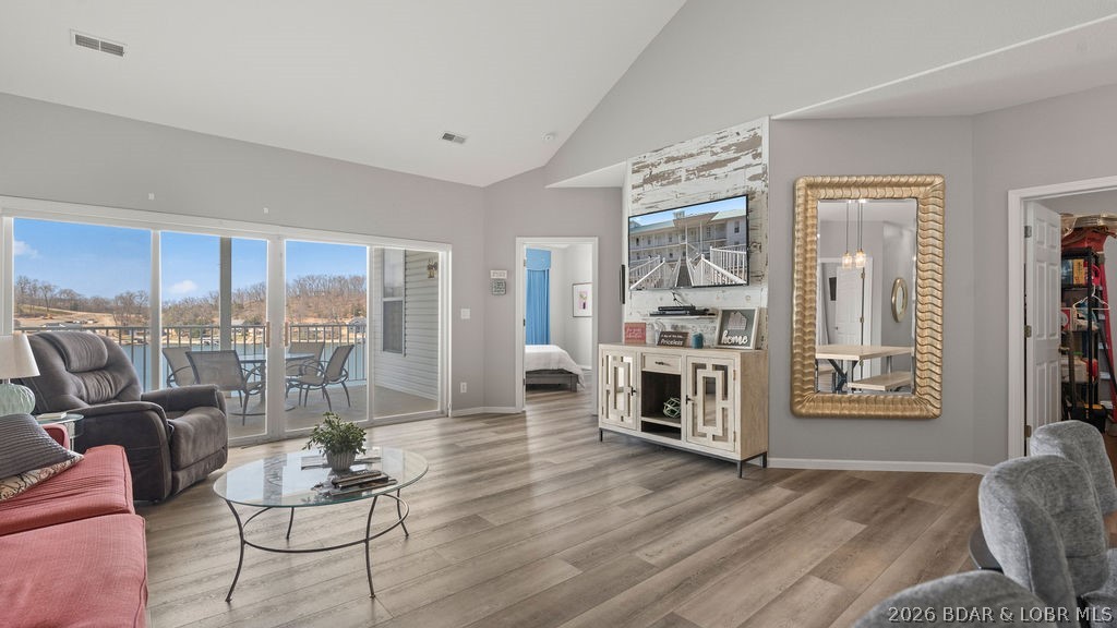 Living Area to walk out deck