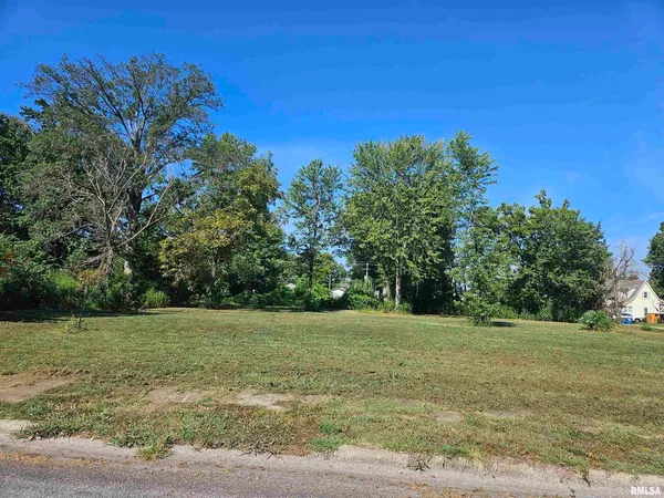 a view of a green field with trees in the background