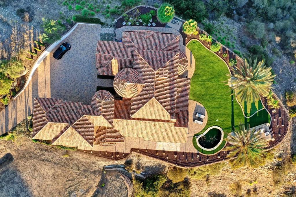 18179 El Brazo Rancho Santa Fe, CA 92067 - Photo 61 of 69 an aerial view of residential house with outdoor space and swimming pool