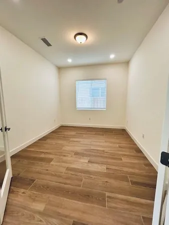 an empty room with a window
