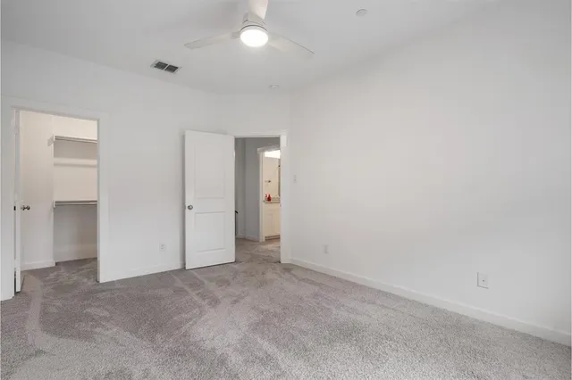 an empty room with an entryway