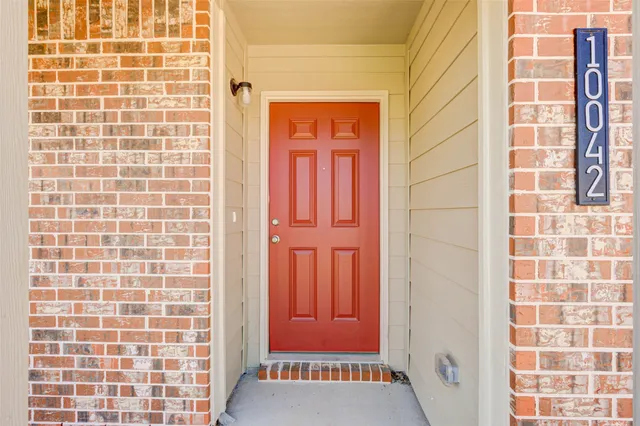 a view of an front door
