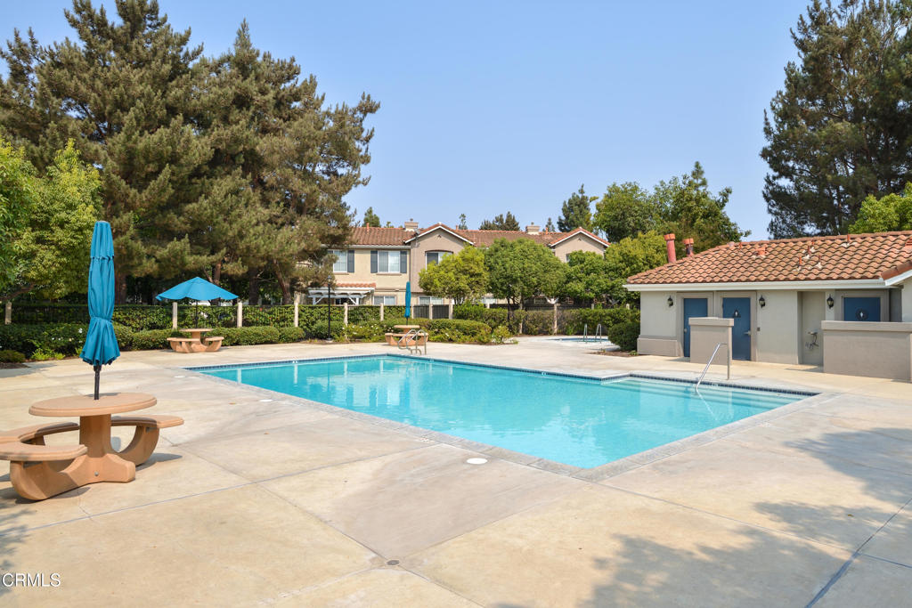 353 Via Cantilena Camarillo, CA 93012 - Photo 39 of 42 a view of a swimming pool with sitting area and slide