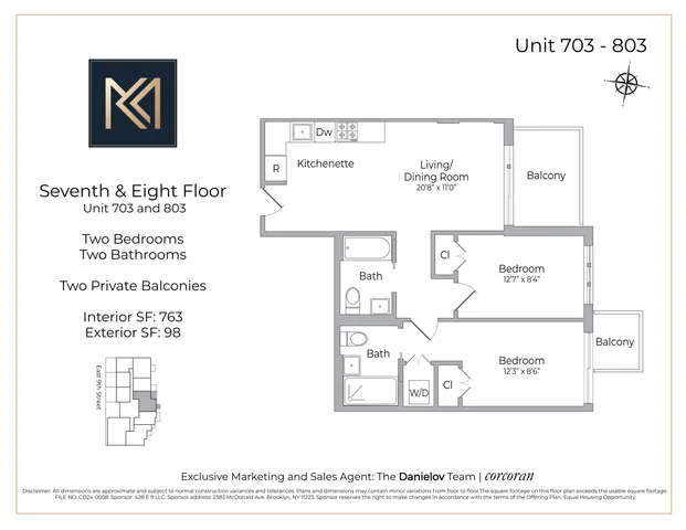 $799,000 | 428 East 9th Street, Unit 703 | Kensington