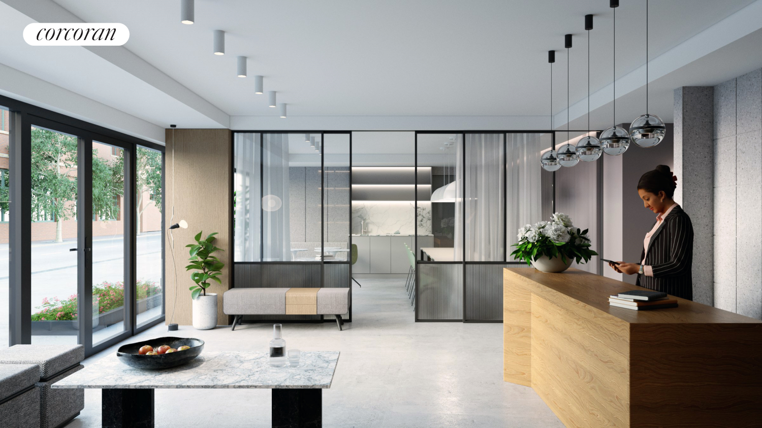 428 East 9th Street, Unit 703 Brooklyn, NY 11218 - Photo 17 of 24 a view of hallway with livingroom and furniture