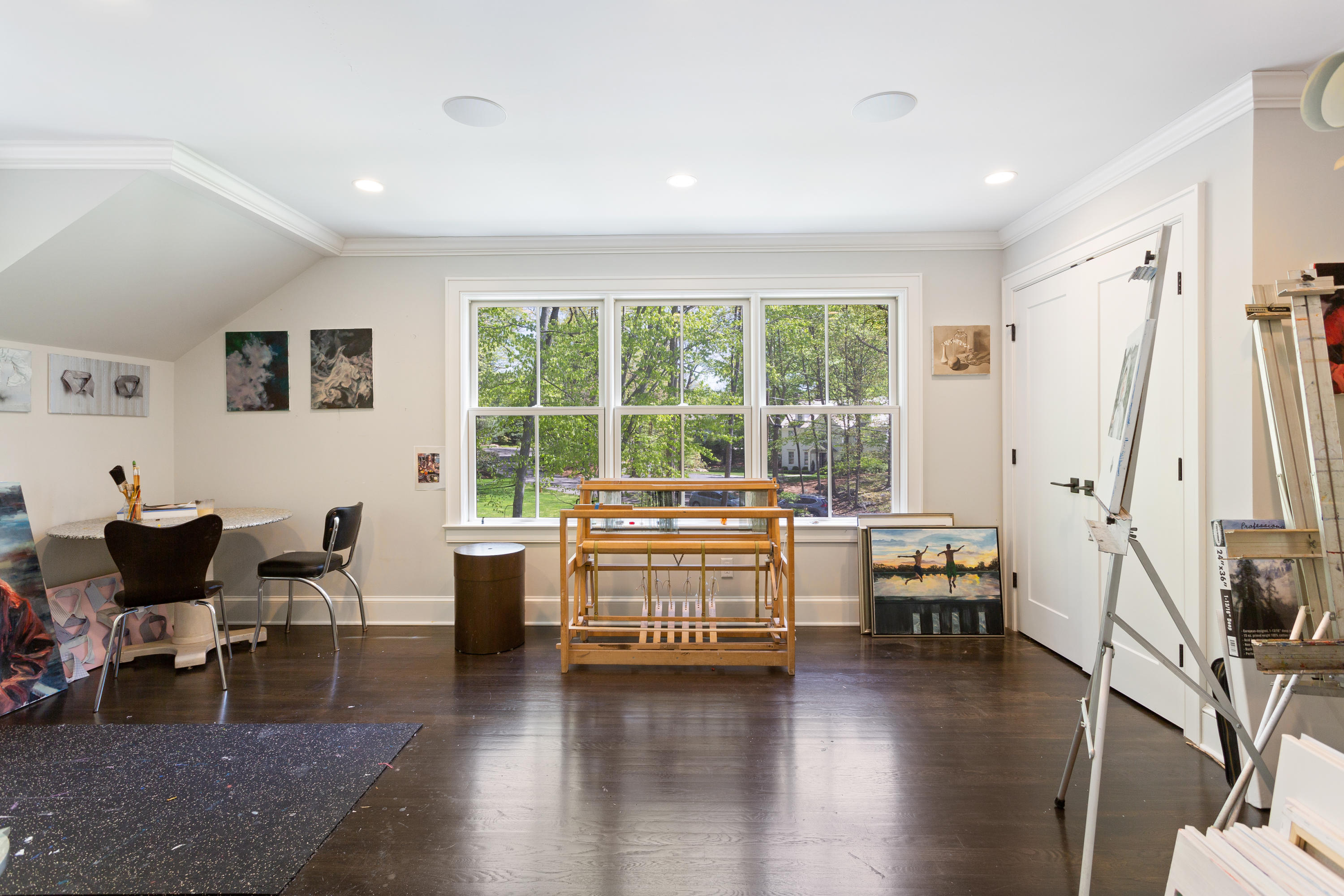 9 Canoe Trail Darien, CT 06820 - Photo 17 of 28 a living room with furniture and a large window