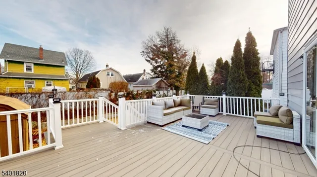a view of a patio with a couch