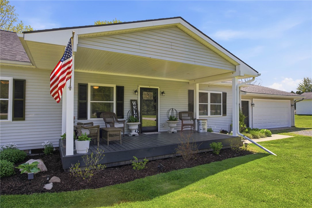 703 Leicester Road Caledonia, NY 14423 - Photo 4 of 45 Front Covered Porch