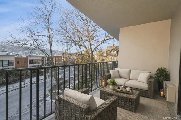 a outdoor living space with patio furniture