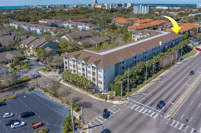 an aerial view of a city