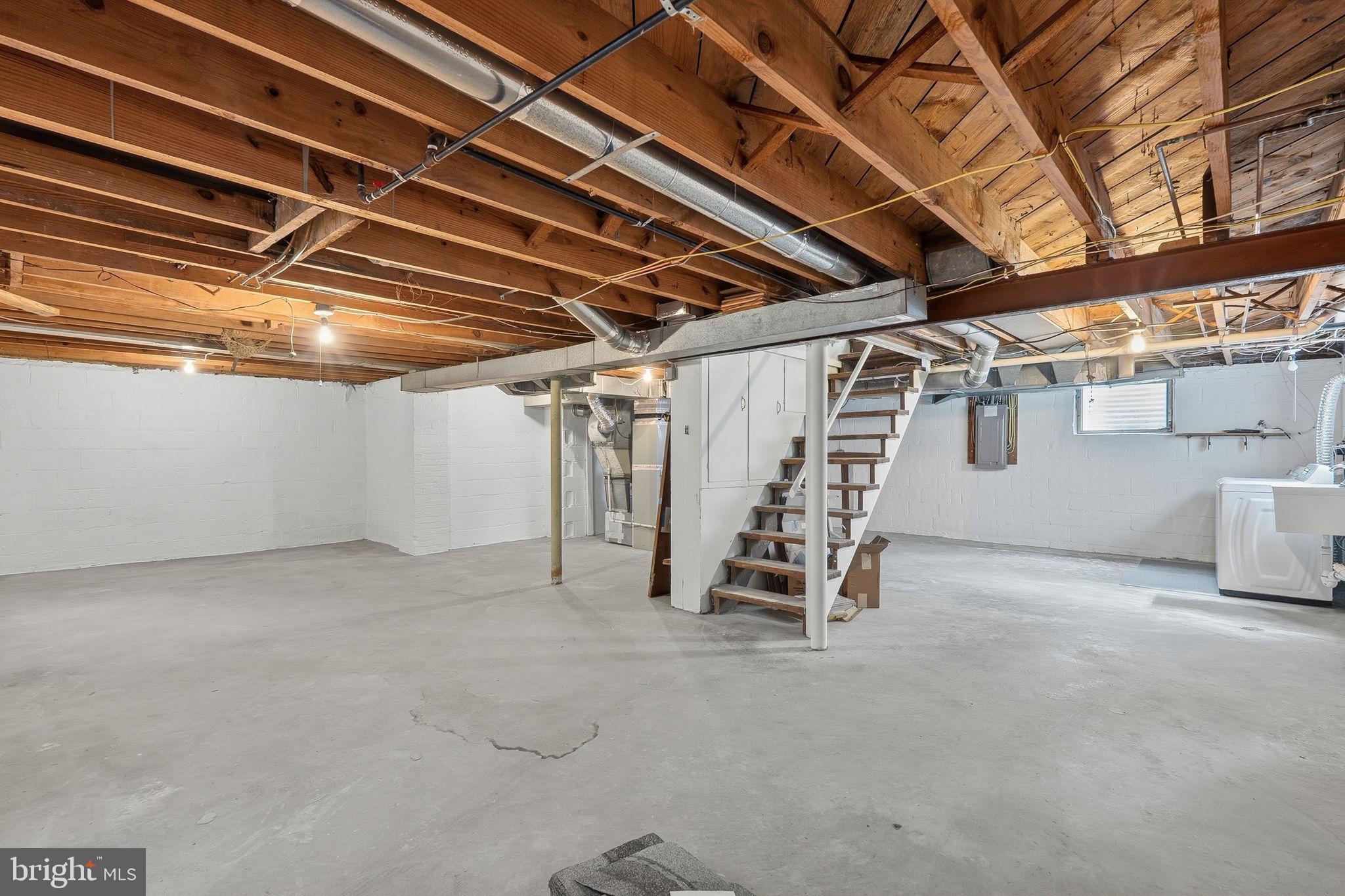 9504 Riley Road Silver Spring, MD 20910 - Photo 22 of 26 Spacious unfinished basement ready for ideas.