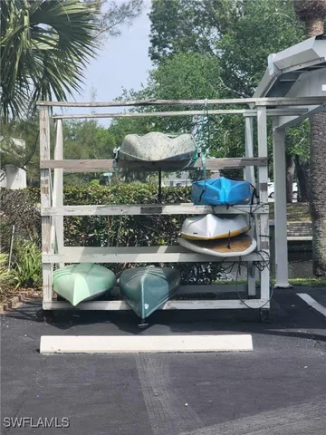 a view of a lake from a yard