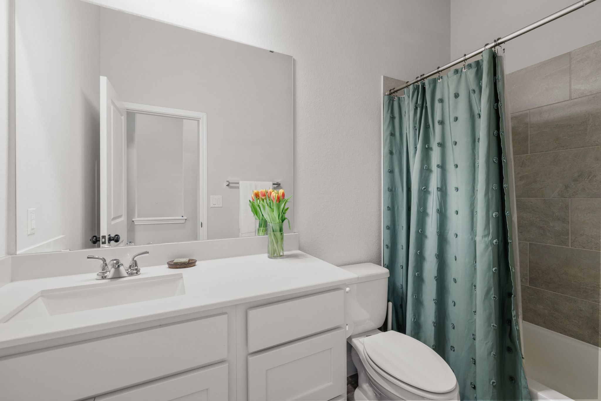 1136 Stetson Hat Trail Georgetown, TX 78628 - Photo 21 of 40 a bathroom with a sink a toilet and shower