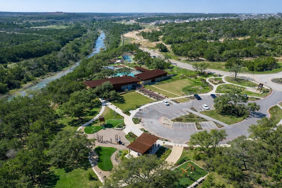 1136 Stetson Hat Trail Georgetown, TX 78628 - Photo 33 of 40 an aerial view of a house with yard