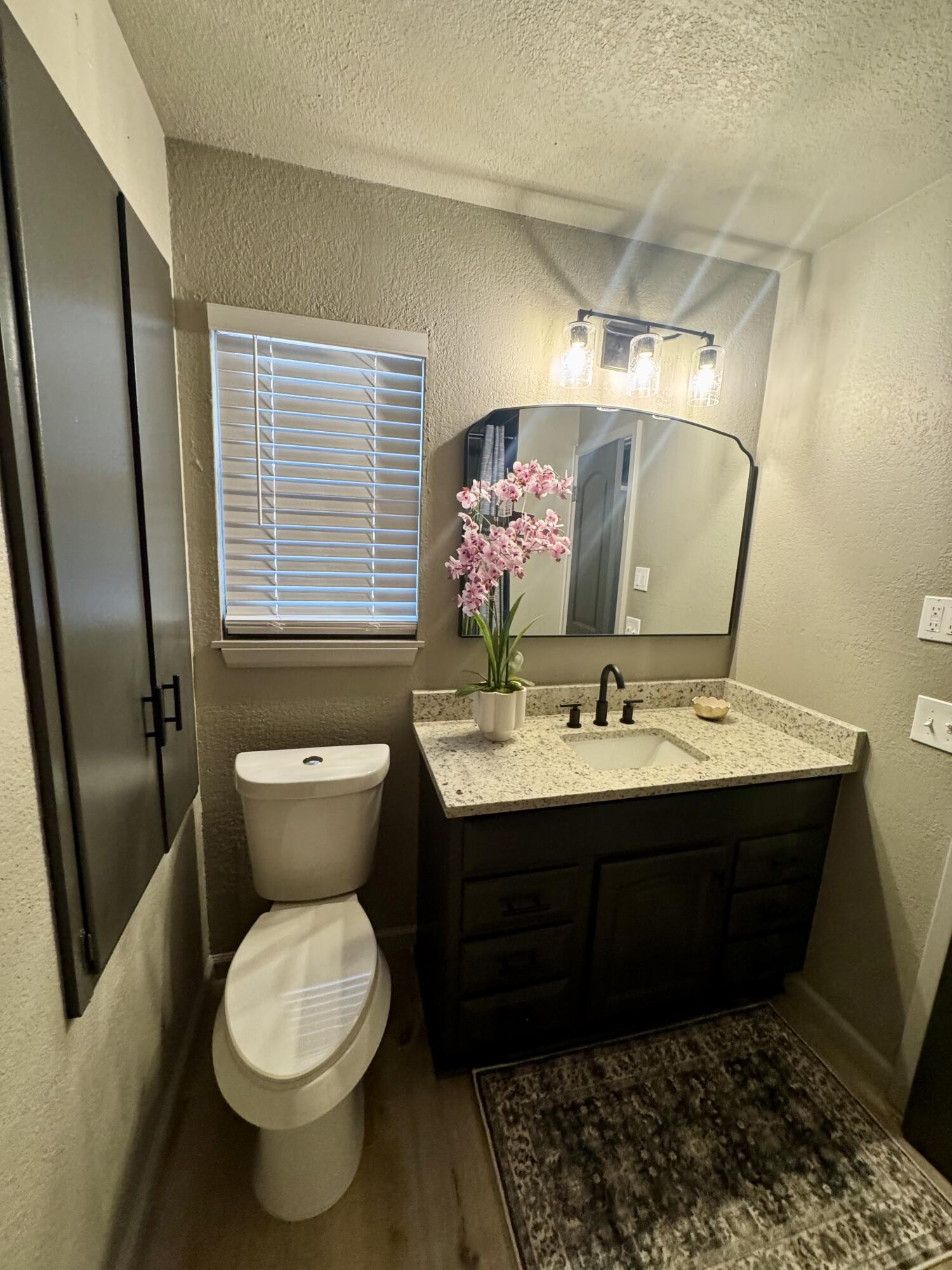106 North 22nd Place Lamesa, TX 79331 - Photo 35 of 82 a bathroom with a sink vanity mirror and toilet
