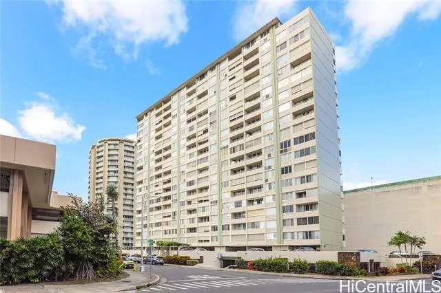 a front view of a building