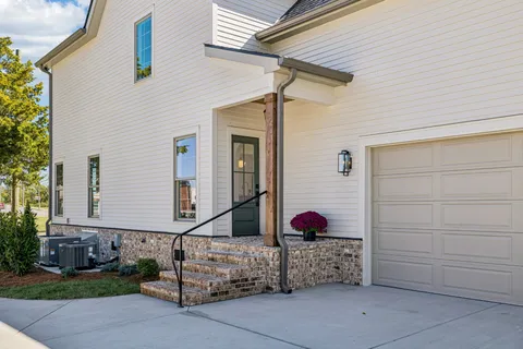 a front view of a house with entryway
