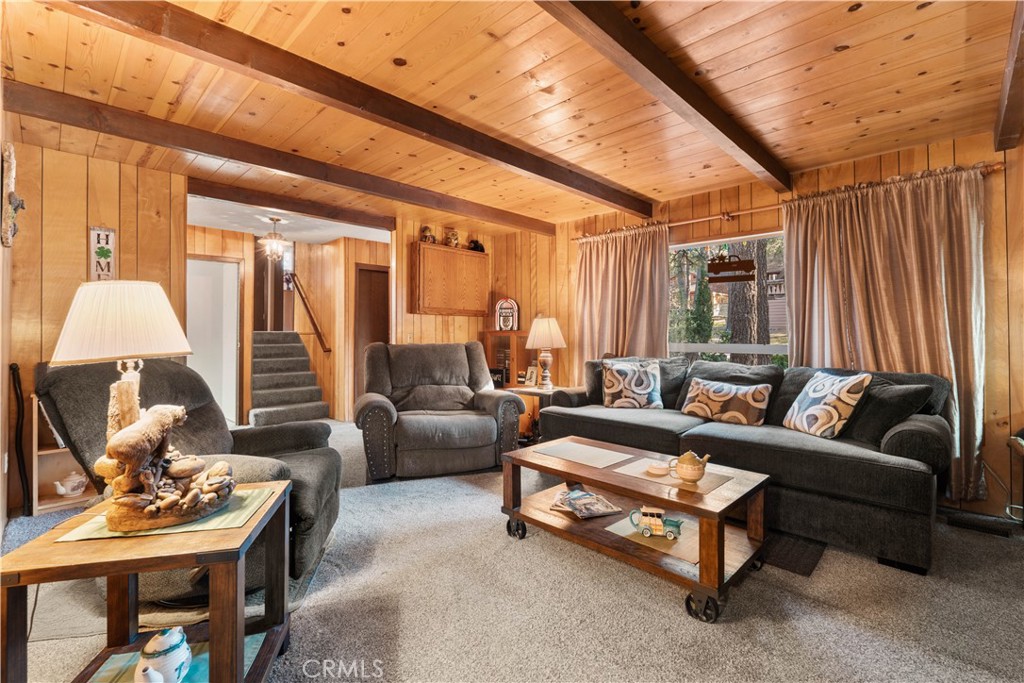 1130 Robin Road Wrightwood, CA 92397 - Photo 9 of 34 a living room with furniture and a large window