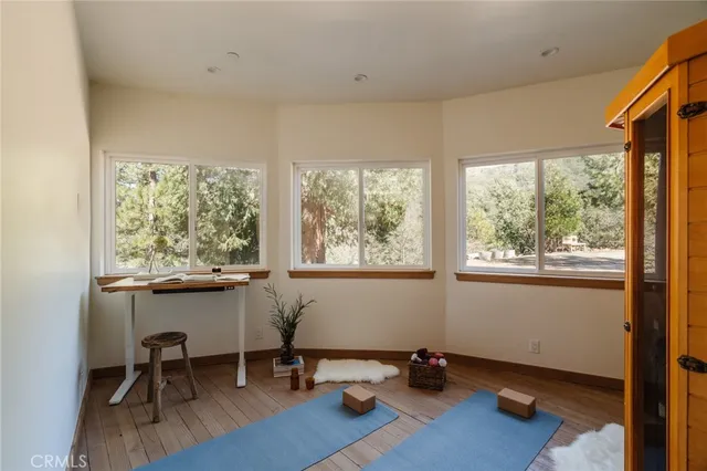 swimming pool view from a window