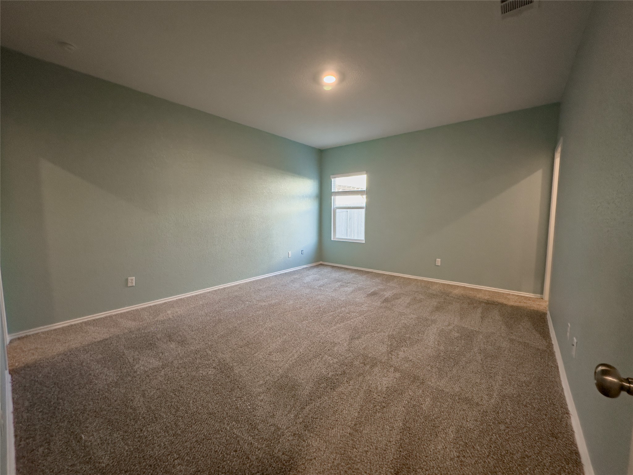312 Soapstone Pass Maxwell, TX 78656 - Photo 8 of 21 Spacious room featuring new carpet flooring, neutral paint, a single window, white baseboards, and a ceiling-mounted light fixture
