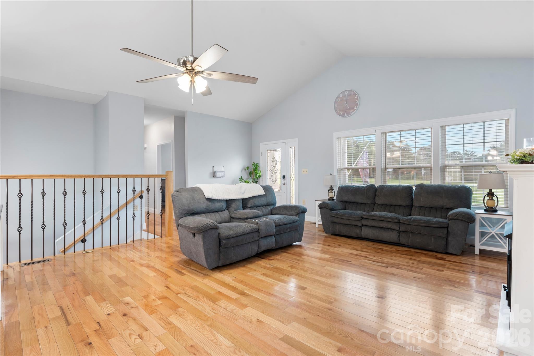 111 Pinewood Road Granite Falls, NC 28630 - Photo 6 of 33 a living room with furniture and a ceiling fan
