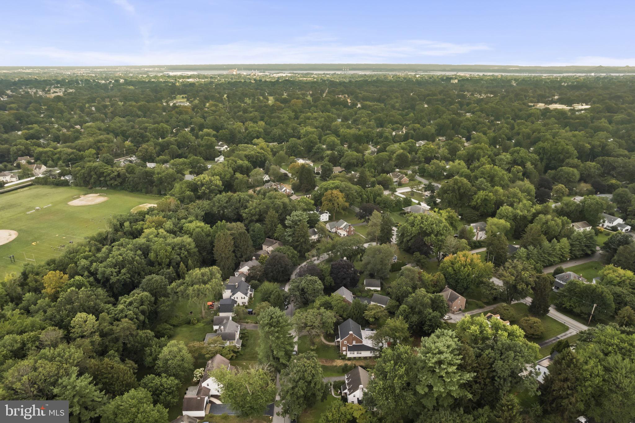 218 Engle Drive Wallingford, PA 19086 - Photo 50 of 51 an aerial view of residential houses with city view and lake view