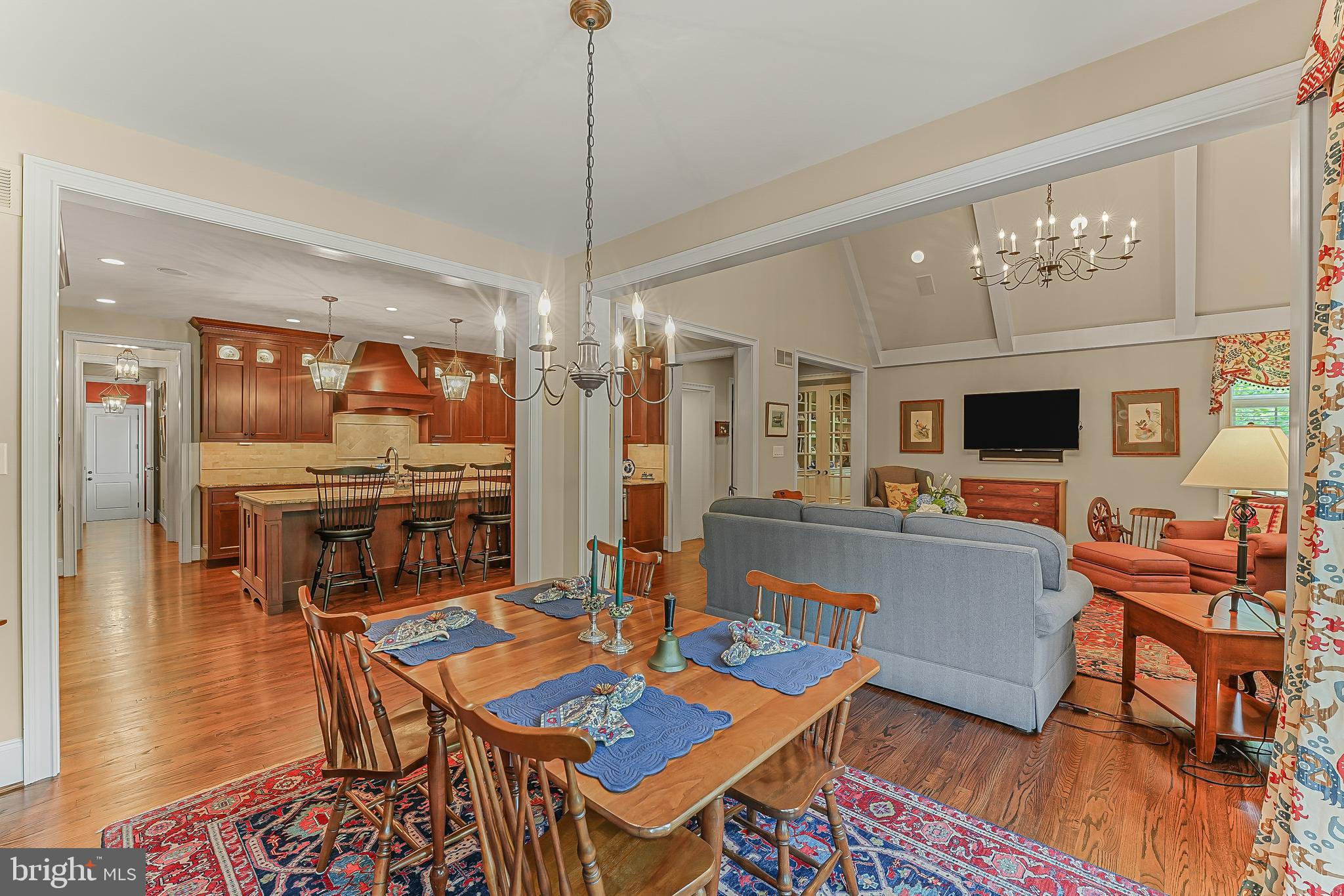 217 Valley Ridge Road Haverford, PA 19041 - Photo 13 of 49 a living room with dining room and kitchen view