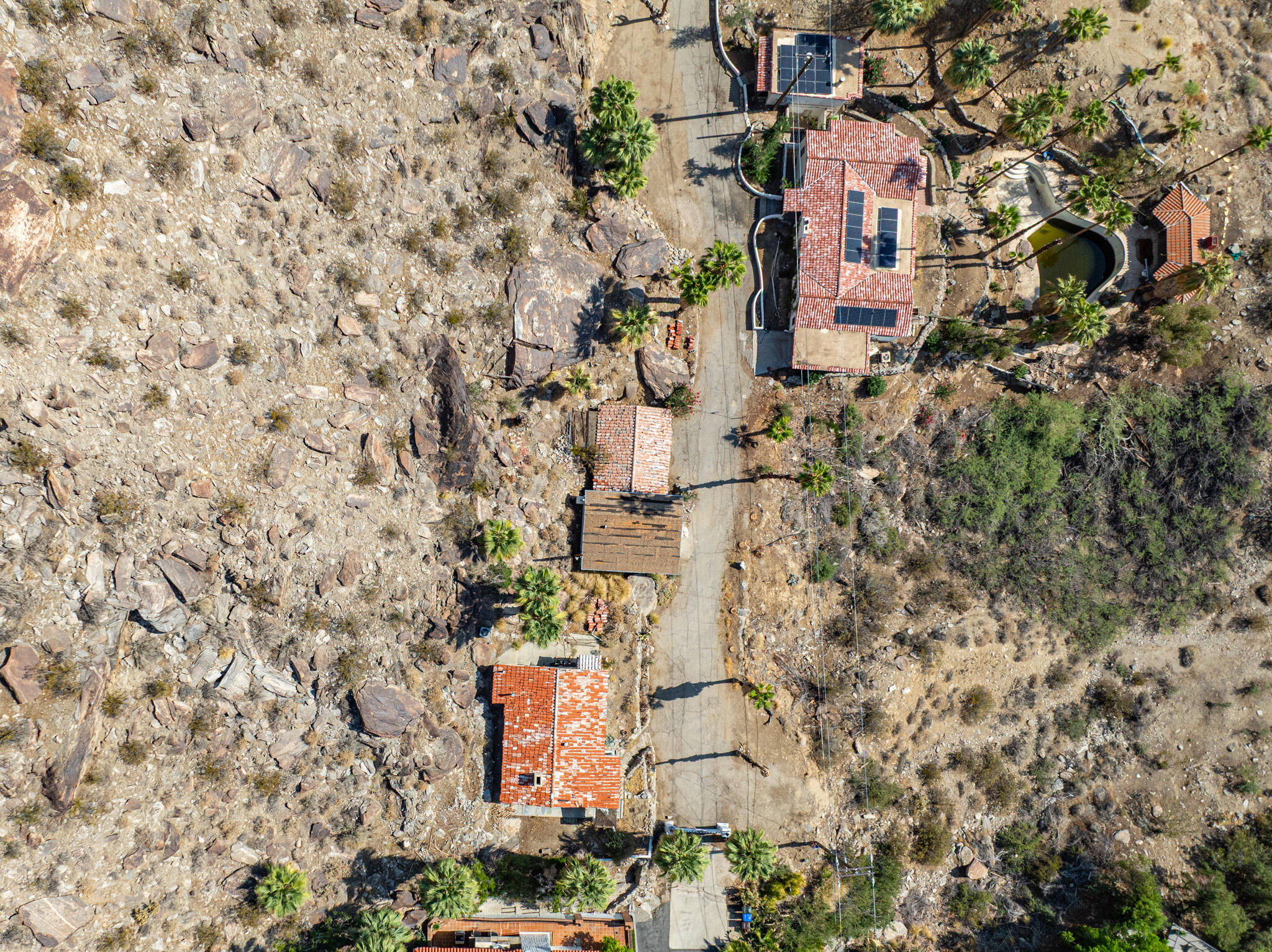 1716 Ridge Road Palm Springs, CA 92264 - Photo 16 of 37 an aerial view of residential houses with outdoor space