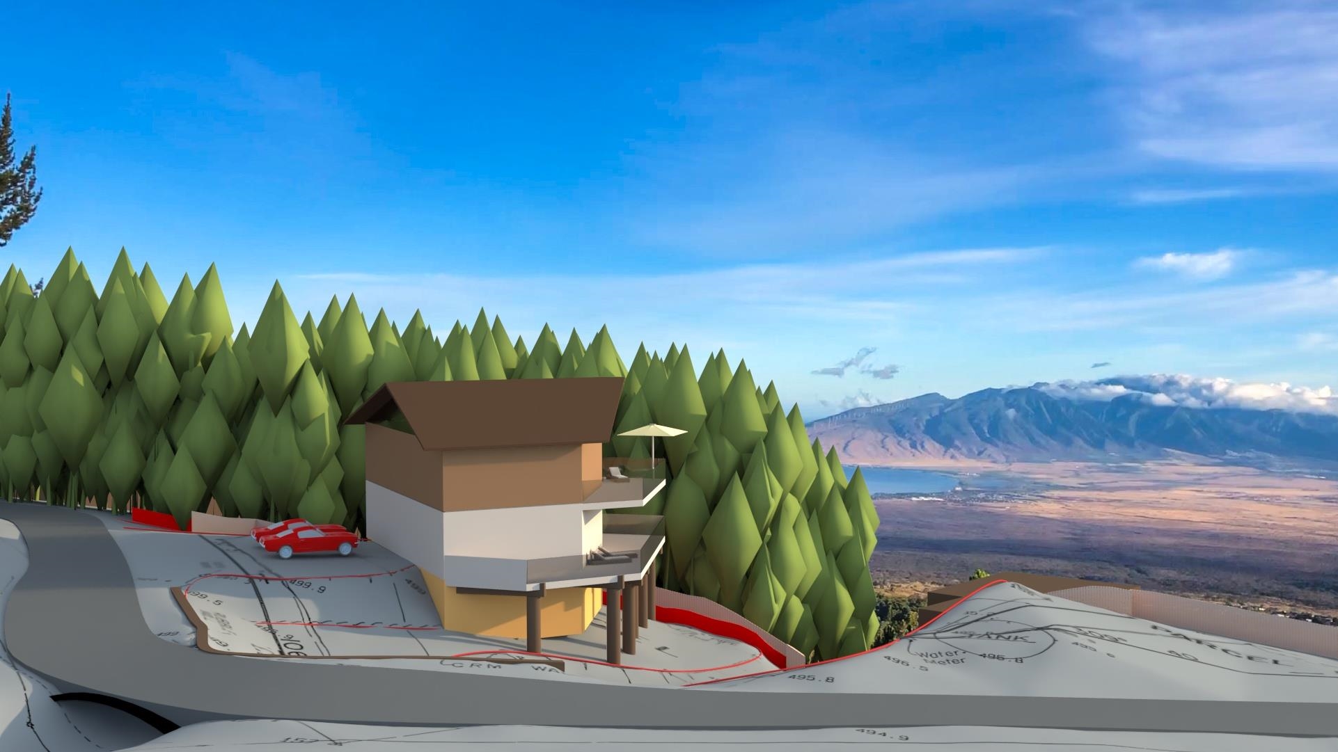 0 Polipoli Road Kula, HI 96790 - Photo 2 of 23 a view of balcony with furniture and a garden