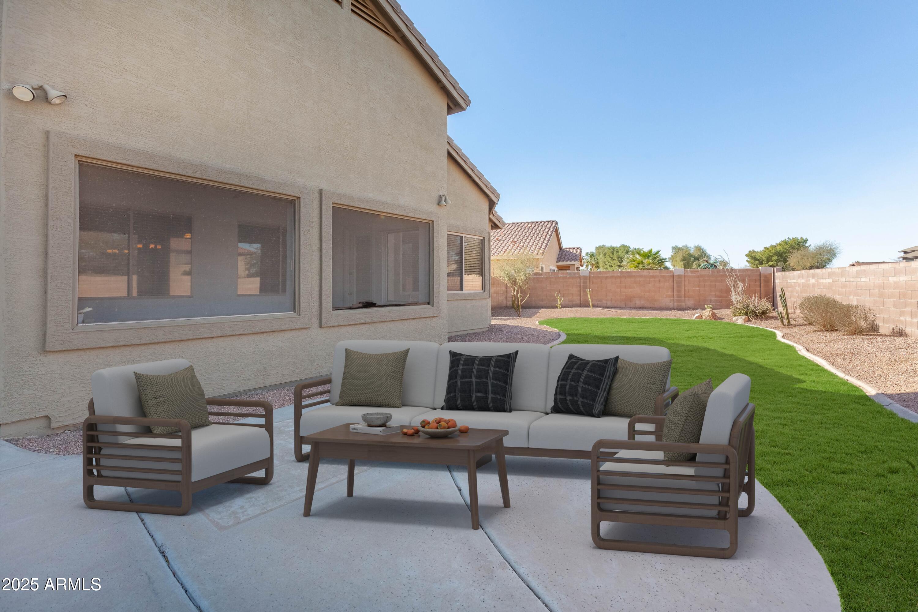 43102 West Venture Road Maricopa, AZ 85138 - Photo 8 of 47 Backyard midview no pool- staged