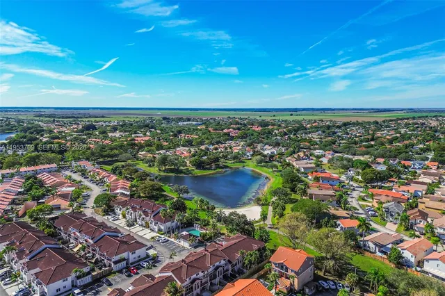an aerial view of a city