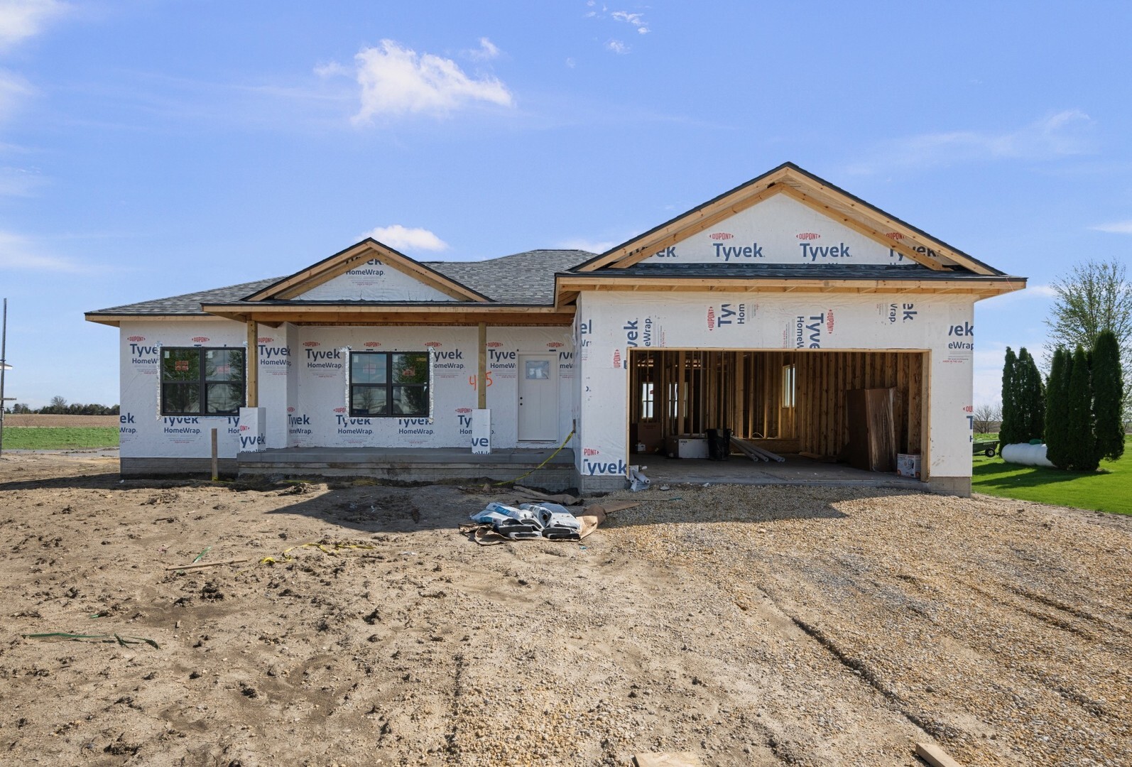 455 Rhonda Road New Liberty, IA 52765 - Photo 2 of 5 a front view of a house with a yard